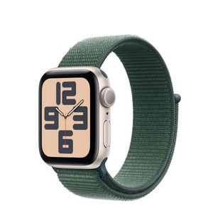 Apple Watch SE 2nd Gen GPS 40mm Smartwatch with Starlight Aluminum Case with Lake Green Sport Loop