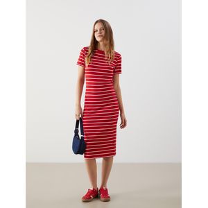 LC Waikiki Crew Neck Striped Dress