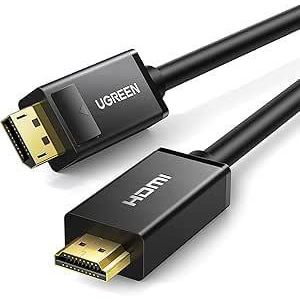 Ugreen 4K UHD DP to HDMI Cable Male to Male Displayport to HDMI Video Cable DisplayPort to HDTV Monitor Cable - 3Meter