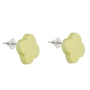 3Diamonds Women's Plastic Stud Earrings - Light Green BoxHO-163