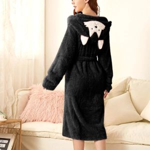 Fashion (White)Cute Rabbit Ear Hooded Robes Pajama For Womens