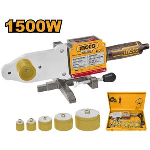 Ingco 1500W Poly Welding Machine – Versatile and Comprehensive Plastic Pipe Welding Tool (20, 25, 32, 40, 50, and 63 mm) – PTWT215002