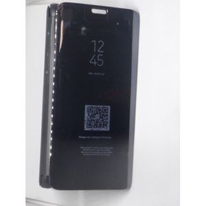 جراب كلير فيو لهاتف شاومي ريدمي مي نوت ١٠ لايت ، أسود