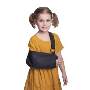 Brace Direct Pediatric Arm Sling - Kids Shoulder Immobilizer for Injury Cast support for sprains and post surgery, wrist support, padded straps for youth (XS)