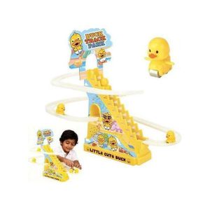 Genetic Electric Duck Climbing Track Toy for Kids – Roller Coaster Duck Track with Bright Lights & Music – 3 Sliding Ducks