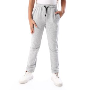Andora Smoke Grey Slash Pockets Cotton Girls' Pants