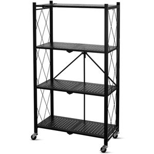 4-Tier Foldable Metal Kitchen Storage Rack