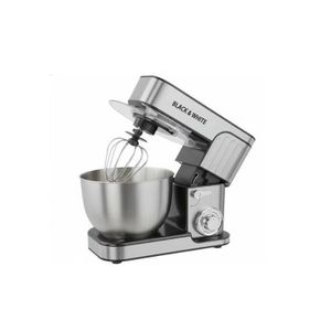Black & White عجان ستاند بلاك اند وايت، 6 لتر، 1300Black & White Stand Mixer, 6 Liter, 1300 Watt, Silver - SV-6030 وات، فضي - SV-6030
