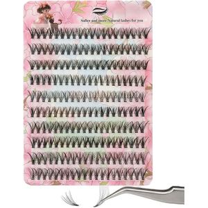 Nopatia Clusters Lashes Professional 30D 11mm Length - Premium Quality Eyelash Extension Kit for Volume and Flattering Look - Soft and Lightweight Handmade False Eyelashes for Glamorous Look