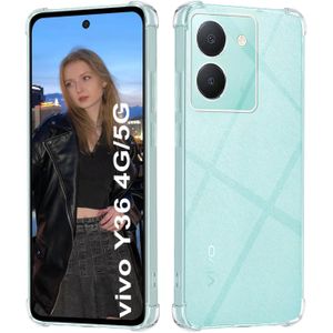 ISO E - غطاء متوافق مع Vivo 36 4G، مع وسادة هوائية مانعة للصدمات، جراب TPU ناعم نحيف للغاية لحماية كاملة - شفاف