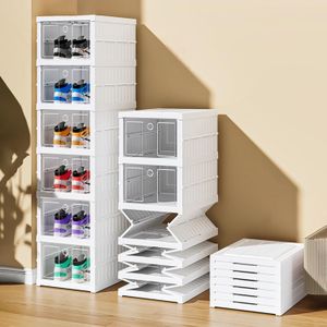 رف احذية قائم بذاته قابل للطي من هيتر  منظم موفر للمساحة لتخزين الاحذية بشكل انيق  تصميم انيق ومتين (6 اقسام)