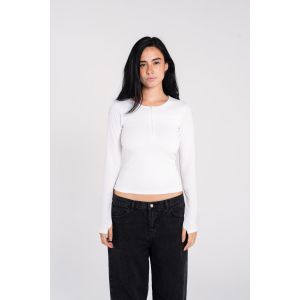 OUTDATED Zipper Long Sleeve - White