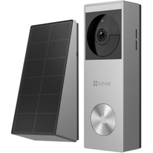EZVIZ كاميرا جرس باب فيديو لاسلكية بدقة 2K مع لوحة شمسية (HP3 Pro)