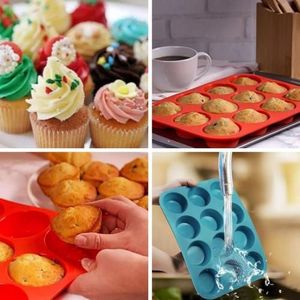 3 Pack 9 Hole Silicone Madeleine Molds For Cake, Jelly, Pudding