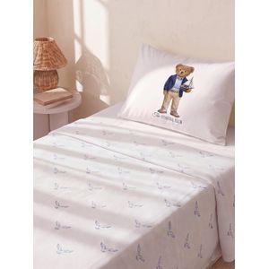 LC Waikiki Bear Teddy Printed Cotton Single Pique Set