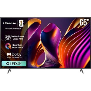 Hisense تلفزيون ذكي 65 بوصة QLED 4K VIDAA، دولبي فيجن اي كيو، وضع اللعب برو 144 هرتز، مضخم صوت مدمج، تحكم صوتي، اسود - 65Q7N 