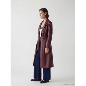 LC Waikiki Jacket Neck Women's Faux Leather Trenchcoat 
