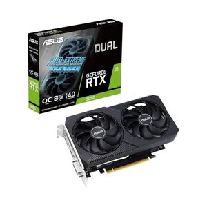 Asus Dual NVIDIA GeForce RTX 3050 V2 OC Edition Gaming Graphics Card (PCIe 4.0, 8GB GDDR6 memory, HDMI 2.1, DisplayPort 1.4a, 2-slot design, Axial-tech fan design, 0dB technology, and more) Black