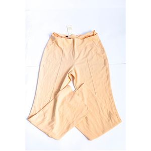 M Sou M Sou Ankle Slit Flare Pants With Stitching Detail & Zipper Closure - Simon - Pink - L