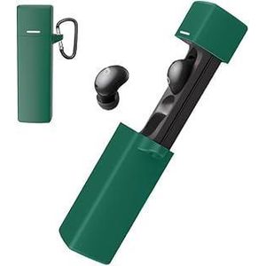 COMPATIBLE with Anker Soundcore Anker A30i Case Cover, Soft Silicone Shockproof Protective Case Wireless Earbuds with Carabiner, Front LED Visible (Green)