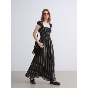LC Waikiki Square Collar Striped Dress