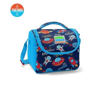 CORAL HIGH Kids Thermal Lunch Bag - Navy Blue Blue Space Pattern