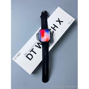 ساعة ذكية DT WATCH-X بكاميرا – موديل 2025 – مقاومة للماء – بلوتوث – عربي/إنجليزي – NFC – أسود