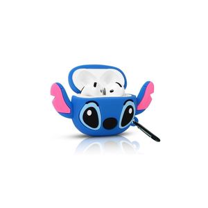 جراب سيليكون ناعم مقاوم للصدمات، جراب جديد ثلاثي الأبعاد بتصميم كرتوني لطيف ومرح مع سلسلة مفاتيح لسماعات AirPods Pro