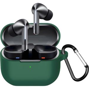 جراب حماية للسماعات، متوافق مع Samsung Galaxy Buds 3 Pro/Buds 3، حماية ماصة للصدمات، ملحق حمل عملي - أخضر