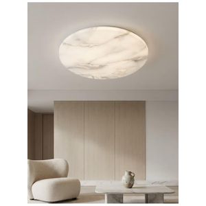 Modern Round LED Ceiling Lamp with Marble Design, Hidden Lighting for Living Room and Rooms, 3-Function