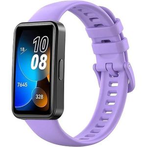 Silicone Sports Strap Compatible with Huawei Band 8 / Honor Band 8, Lightweight Sweatproof Silicone Wristband - Purple