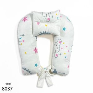 Kidzvilla مخدة رضاعة مع مخدة رأس ورباط -  عرض 45 سم والطول 55 سم