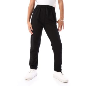 Andora Black Slash Pockets Cotton Girls' Pants