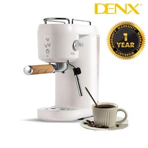 DENX ماكينة قهوة دينكس DX-3417 – 2 في 1 – ضغط 20 بار – خزان مياه 1 لتر – تحضير إسبريسو وكابتشينو – تحكم باللمس – تصميم أنيق – ضمان سنة