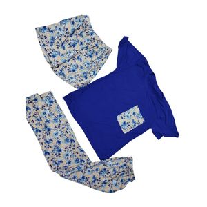 بيجامة صيفى قطن صافى  – طقم بنقشة شتوية مميزة