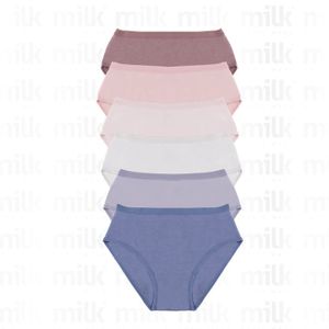 Milk Pack Of 6 Cotton Econo Brief Panties Underwear For Women