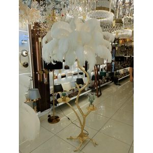 Ostrich Feather Tree Floor Lamp