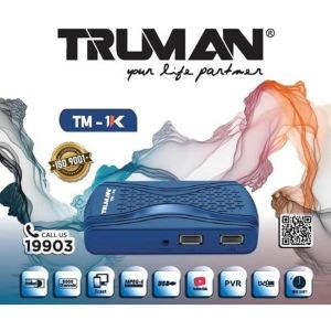 Truman  (TM-1K)جهاز استقبال رقمي صغير عالي الدقة مع جهاز تحكم عن بعد