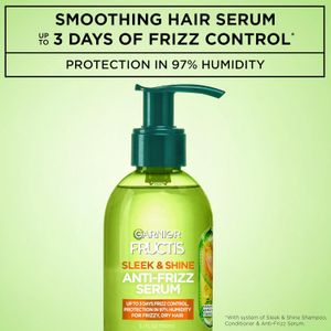 Garnier سيروم غارنييه فروكتيس سليك آند شاين المضاد للتجعد للشعر المجعد والجاف والذي يصعب التحكم فيه، 5.1 أونصة (عبوتان)