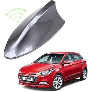 هوائي سيارة بتصميم زعنفة القرش، مقوي إشارة راديو بلاستيكي قوي لمعظم السيارات - هوائي إشارة راديو فعال - رمادي داكن