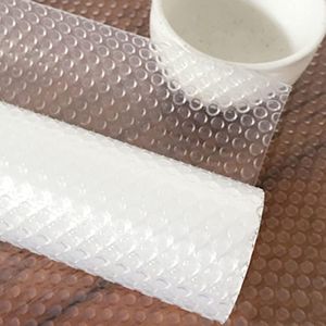 Transparent Shelf Liner Roll for Cabinets, Washable Refrigerator Drawer mat Non Adhesive Pads for Shelves, Fridge, Storage Non Slip, Clear Waterproof, Table Protector Home Office(45cm x 150cm)