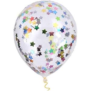 12 بوصة 8 قطع زينة زفاف بالونات عيد ميلاد سعيد بالونات كونفيتي شفافة لاتكس كونفيتي بالون مستلزمات الحفلات