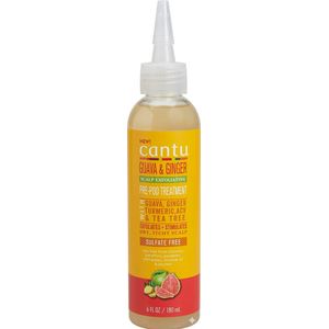 Cantu معالج ومطهر فروة الرأس قبل الشامبو بالجوافة والزنجبيل من كانتو 180 مل - بري كلينز