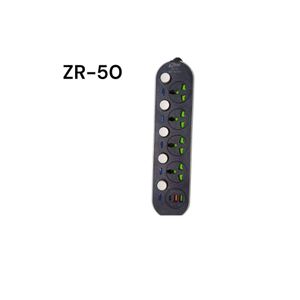 ZERO  ZR-50 Multi-Port Power Strip with USB Ports, High-Power Surge Protector, 4 Universal Outlets, 3 USB Ports (including Type-C), Overload Protection, 6.6-foot Extension Cord for Home, Office, and Travel