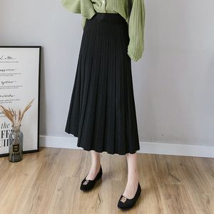 Fashion Winter Long Woolen Skirt Women Fashion High Waist Basic