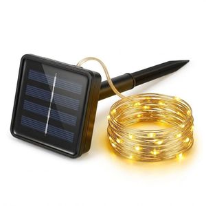 فرع إضاءة LED بالطاقة الشمسية للحدائق والبلكونات والديكور بإضاءة أصفر دافئ