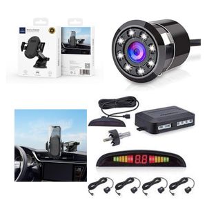 Parking sensor + LED car camera + phone holder