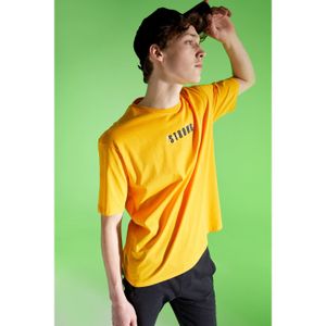 Defacto Strong Printed Oversize Fit Crew Neck Cotton T-Shirt