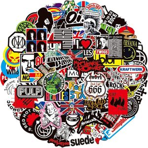 100 Pieces Set of Cool Band Stickers Waterproof Vinyl Stickers Pack for Fashion Laptop Decals Water Bottle Cars Motorcycle Bicycle Skateboard Luggage Phone Case DIY Decoration (Band Sticker)