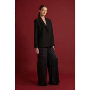 Defacto Wide Leg Pocket High Waist Wide Leg Long Length Crush Fabric Pants